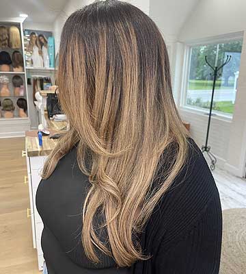 Hair Extensions with Highlights